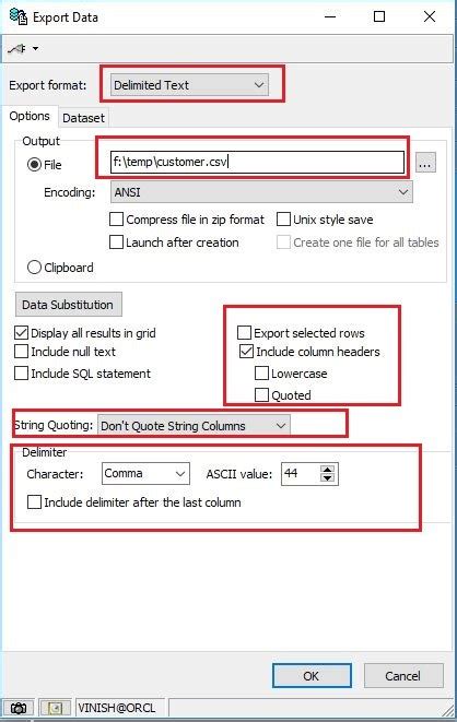 export 1000 rows to csv.